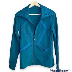 LULULEMON In Stride Track Jacket Womens Teal Sz 6